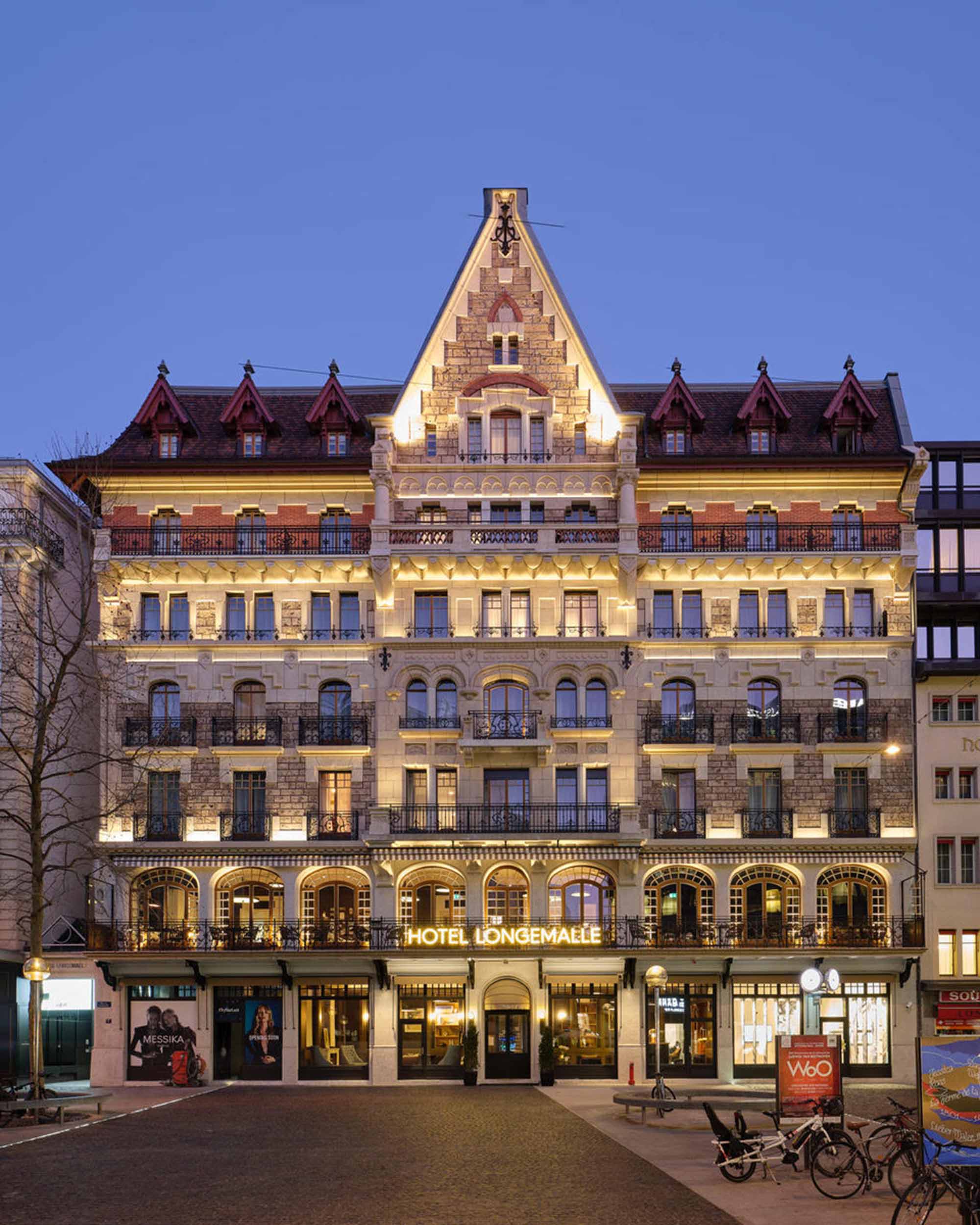 Hôtel Longemalle (Genève) – Eclairage façade